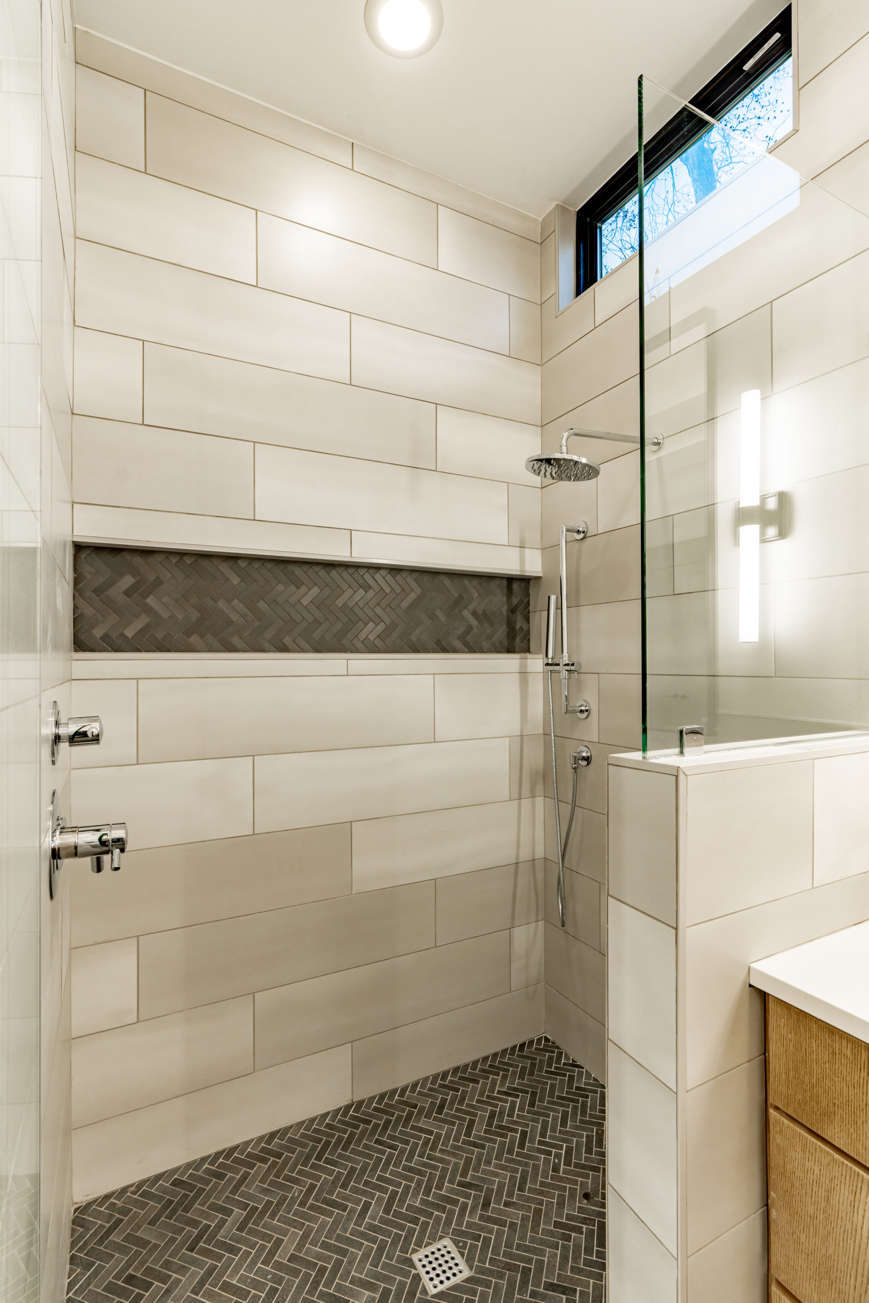 Woodview custom custom tile shower in the master bath