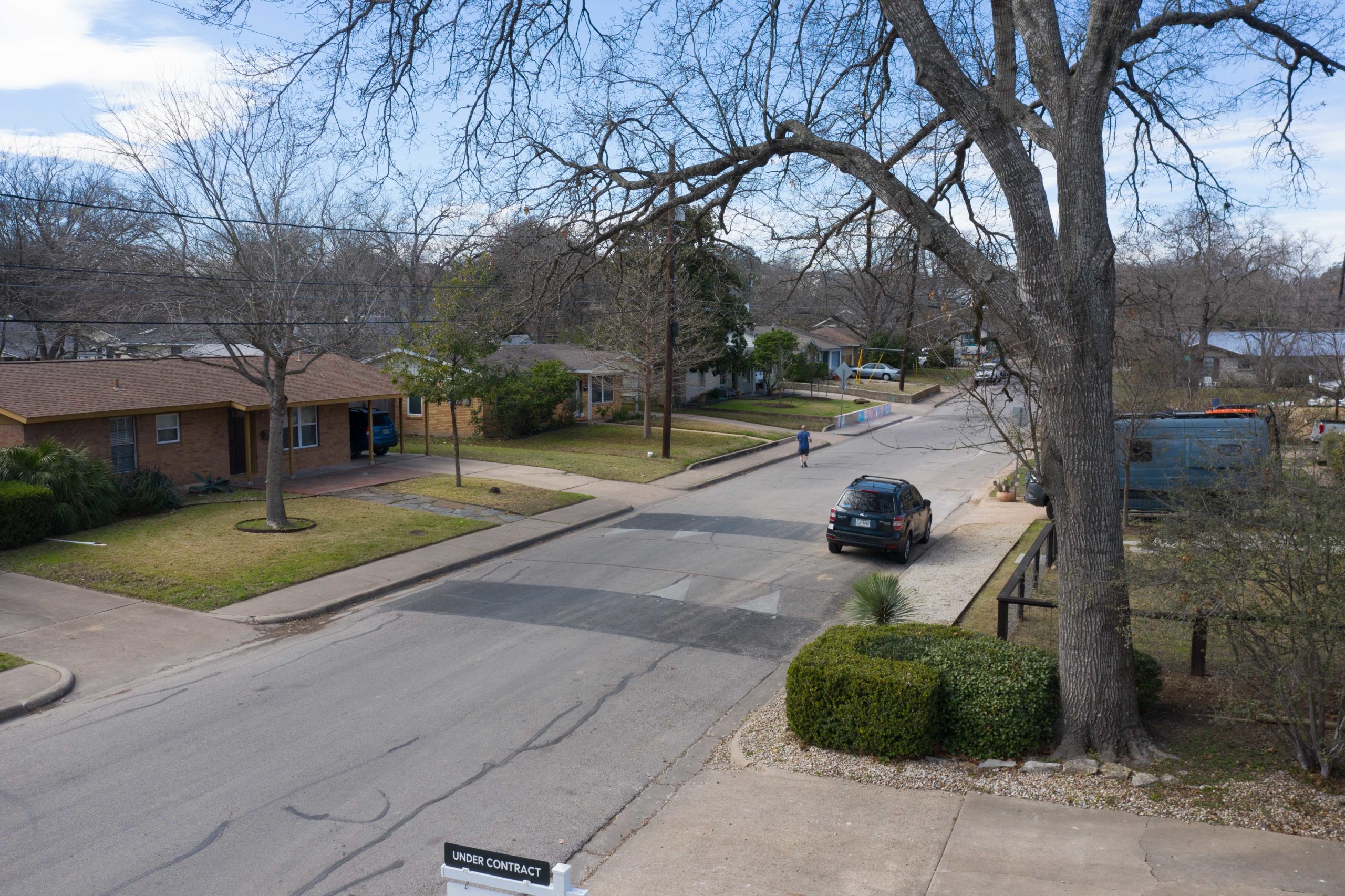 1814 Ashby view of the street from second floor of custom home in Austin Zilker neighborhood