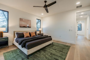 Luxury master suite at Zilker custom home