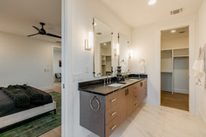 Master vanity at 2007 De Verne custom home