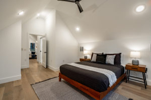 Third floor guest bedroom at Zilker custom home could also be a studio or another office